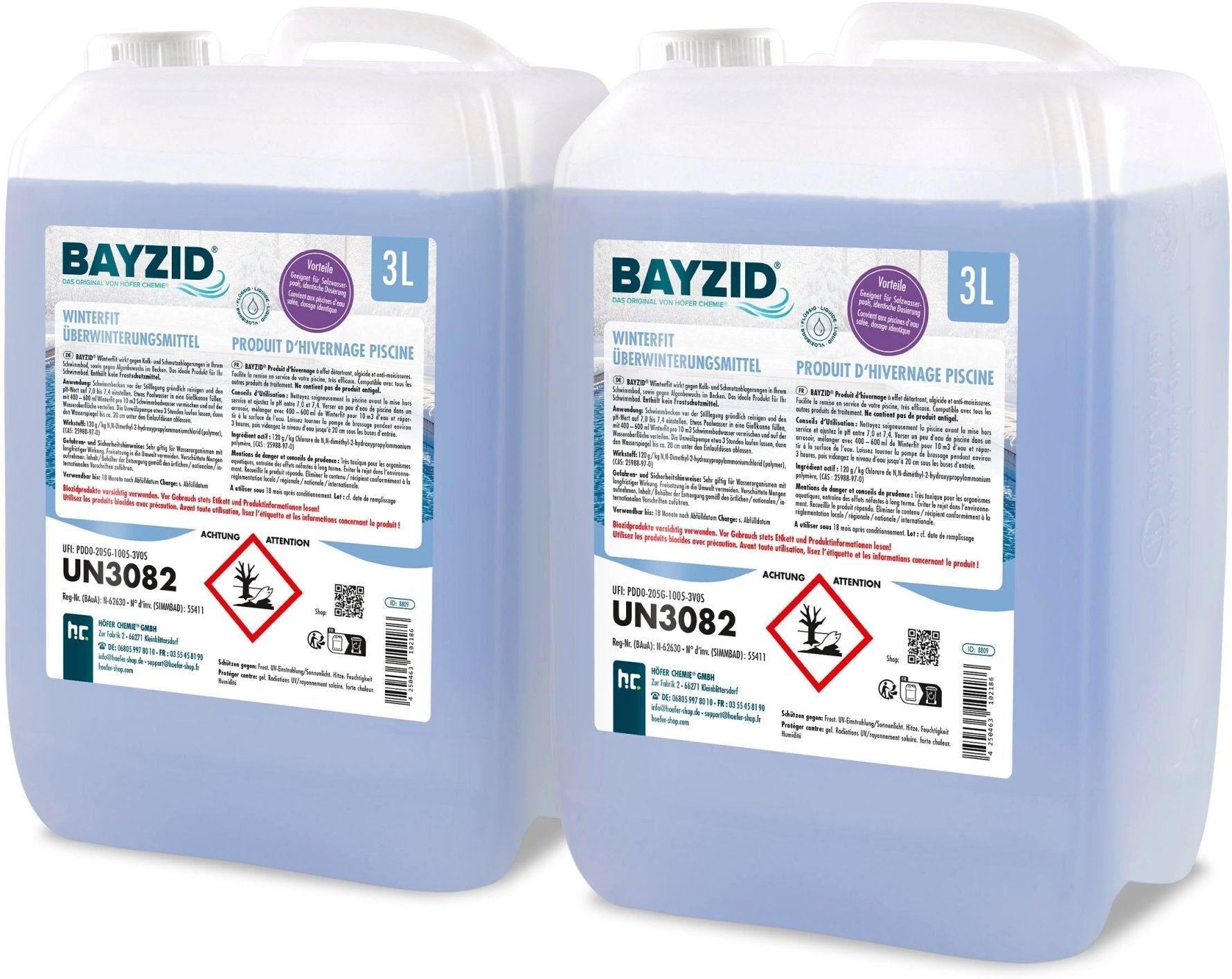 Höfer Chemie GmbH 2x 3 L Produit d'hivernage piscine