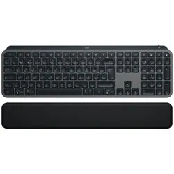 Logitech MX Keys S (Eng. Int., Kabellos), Tastatur, Grau