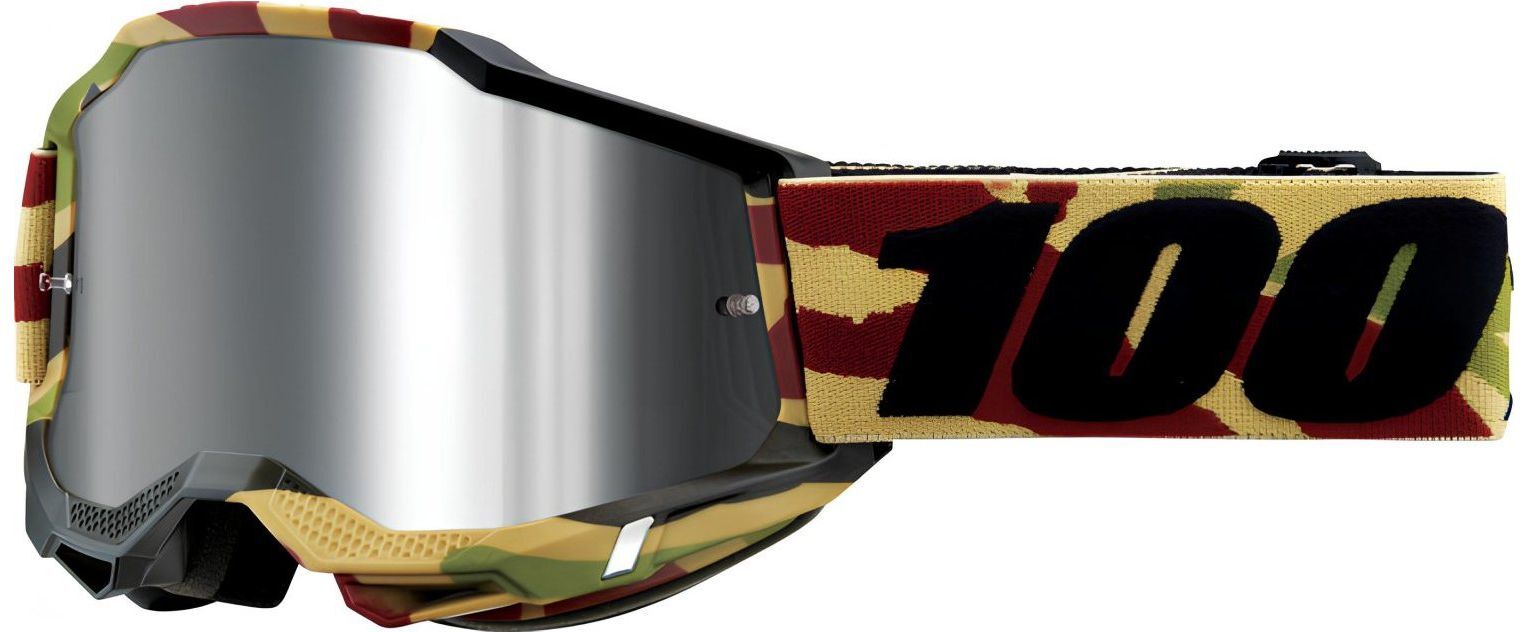 100% Accuri 2 Extra MTB Moto Brille Mission Gläser silber verspiegelt