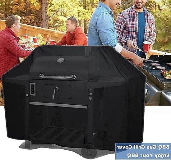 Famanu Grillhoes Zwart - Waterdichte Barbecuehoes van 420D Heavy Duty Kwaliteit - B/D/H: 132 x 66 x 109 cm