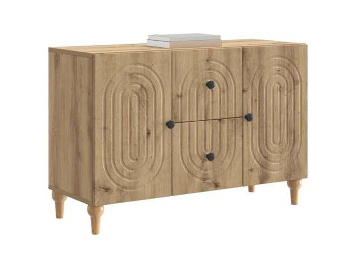 KTHLBRH TV-Schrank Eiche Handwerk 89 x 34,5 x 60 cm Holztechnik, Drehtüren, Stahlgriffe, viel Stauraum für Wohnzimmer