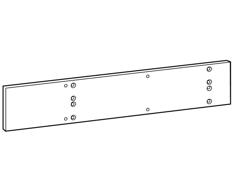DORMAKABA Montageplatte DORMA für Obentürschließer TS 83, Gr. 3-6, Aluminium 38000101