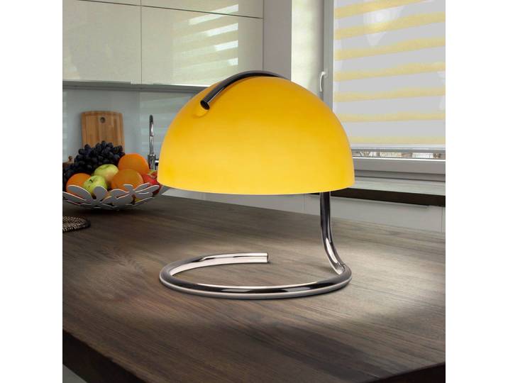Näve Tischlampe Burano, gelb / orange, für Wohn- / Esszimmer, Glas, Vintage, Tischlampe