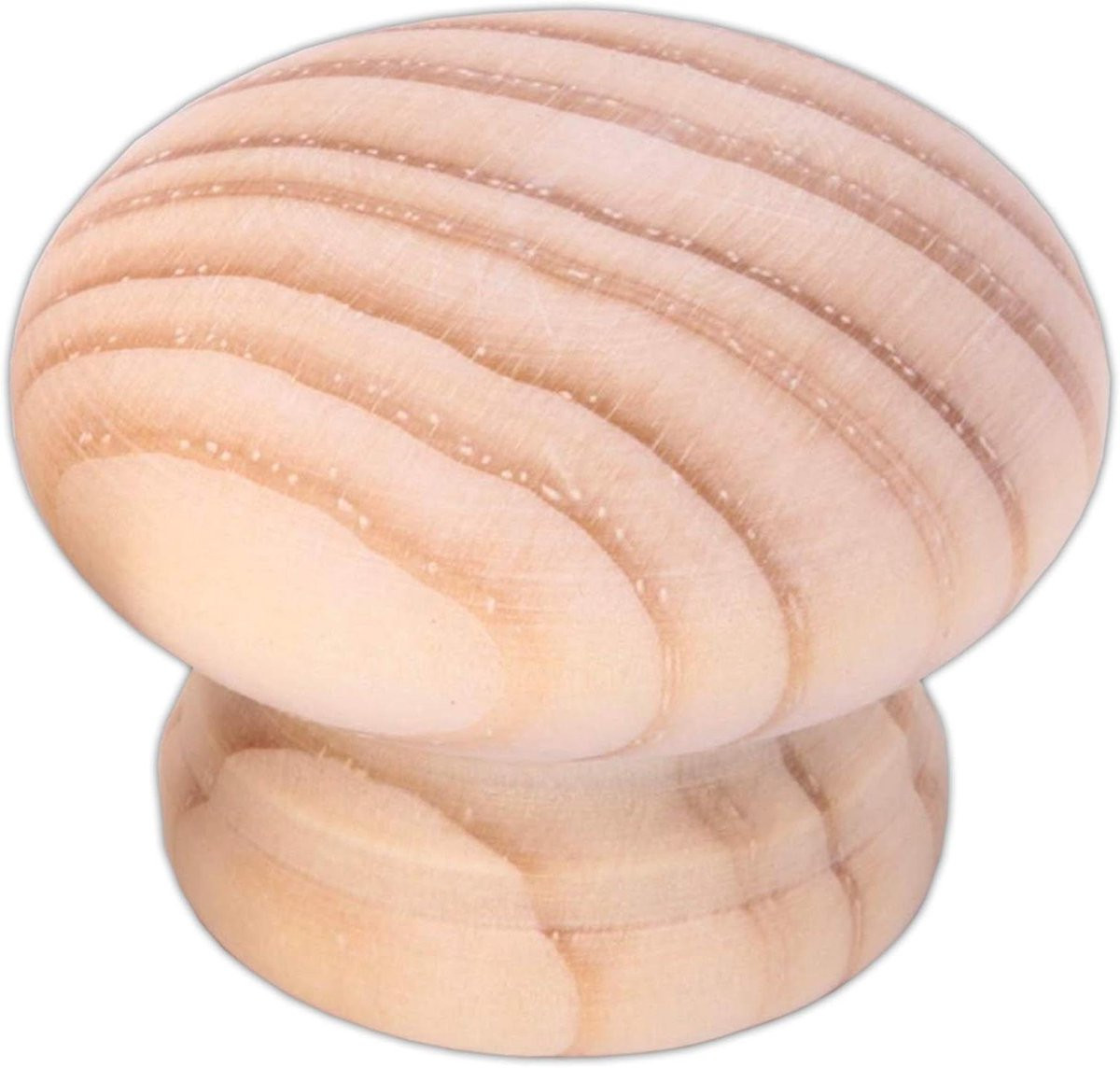 Houten Deurknoppen Trek Handvat in Natuurlijk Dennenhout - Beige - 45 mm