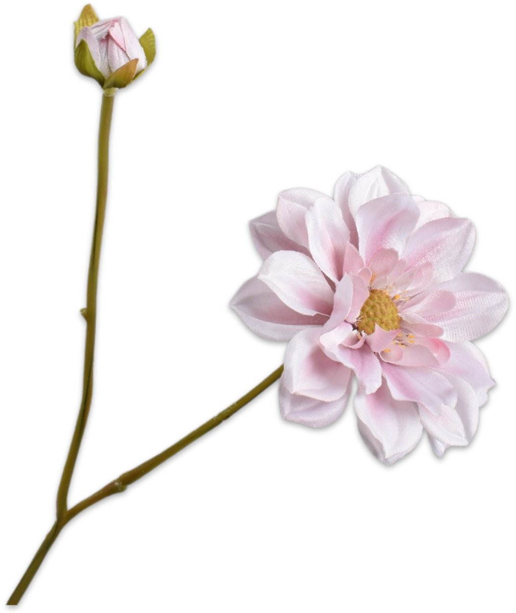 Silk-ka Kunstbloem Dahlia Creme - 3 stuks - Hoogte: 48 cm