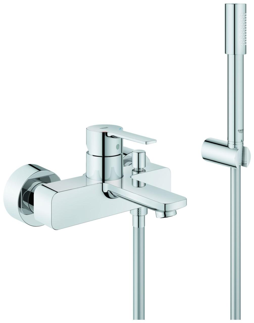 Grohe EH-Wannenbatterie Lineare 33850 Wandmontage mit Brausegarnitur chrom, 33850001 33850001