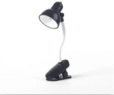 Uplift Treasures Portable Adjustable Clip Reading Light Battery Powered Mini Table Lamp Yellow black