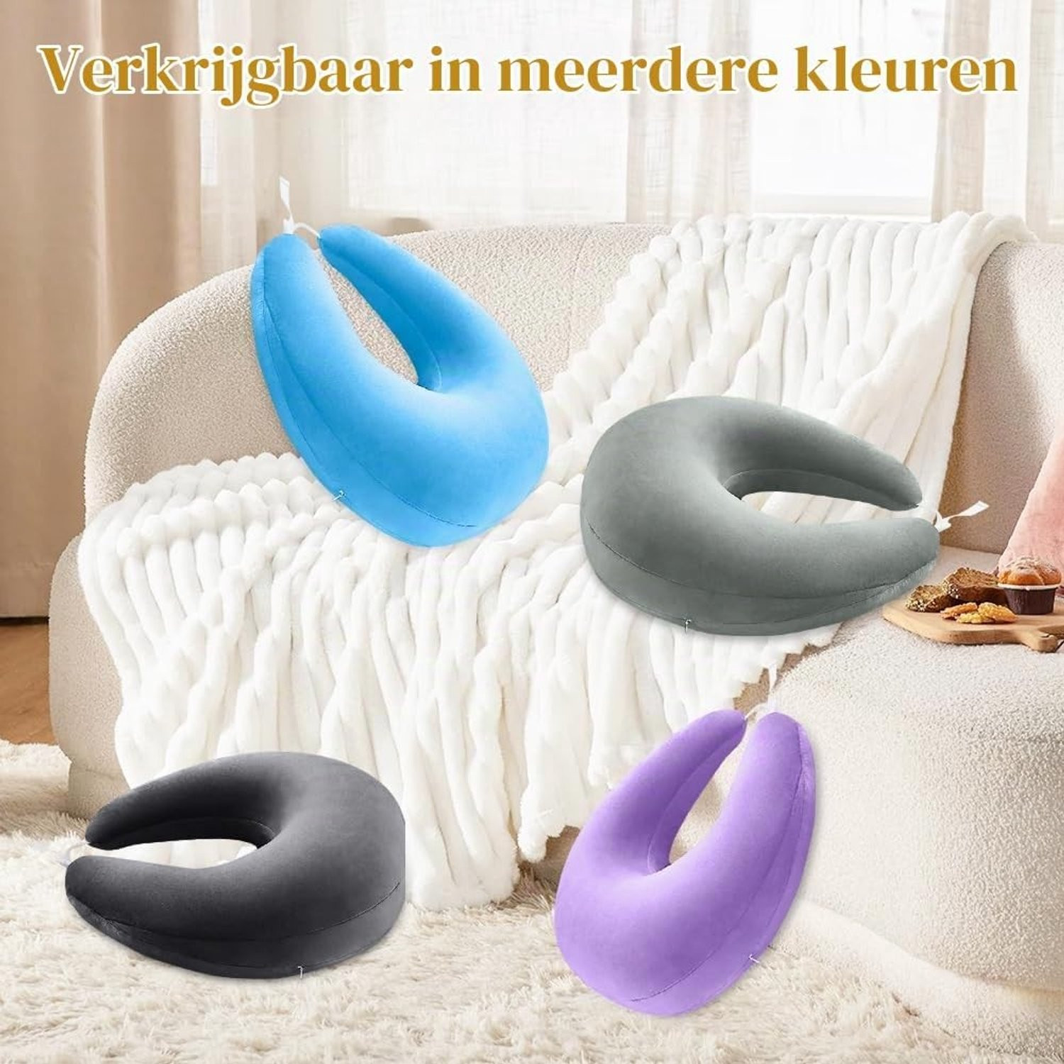 Ergonomisch Kussen voor Lezen en Spelen, Draagbaar en Ondersteunend Kussen voor Werk en Ontspanning, Grijs
