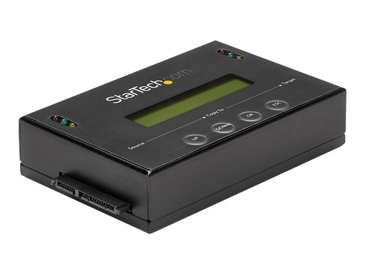 StarTech.com 2,5 / 3,5 SATA / SSD Festplatten Duplikator / Eraser - Festplatten Kopierstation mit 14 GB/s Duplizier-Geschwindigkeit - Festplattenduplikator - 2 Schächte (SATA-600) (SATDUP11)