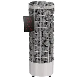 Harvia CILINDRO XW Saunaofen silver steel mit Steuerung XENIO Wifi,, Leistung 6,8 kW
