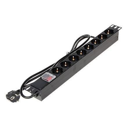 Delta Listwa zasilająca 19" 1U 8x Schuko (PD-8/RACK-N) (PD-8/RACK-N)
