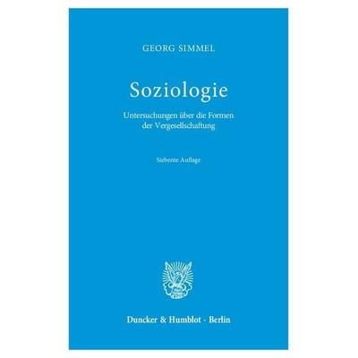 Soziologie., Taschenbuch von Georg Simmel, Duncker & Humblot, 978-3-428-13725-1