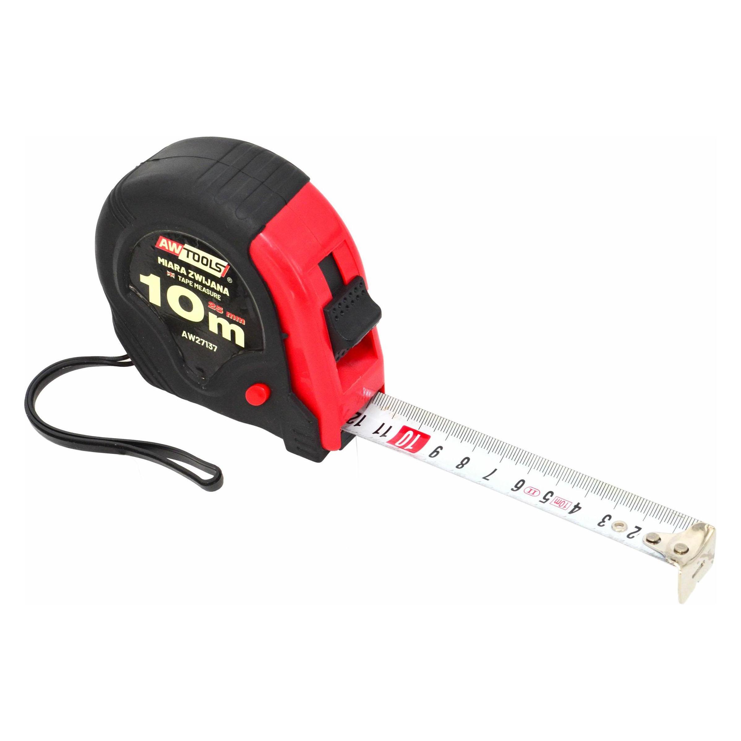 Awtools MIARA ZWIJANA CZERWONO-CZARNA 10m x 25mm (10 m) (AW27137)
