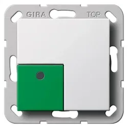 Gira Abstelltaster System 55 Re inweiss 291103, Schalter + Taster, Weiss
