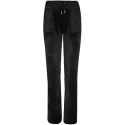 Juicy Couture, Damen, Sporthose, Straight Leg Track Pant With Pocket - 154397 (XL), Schwarz