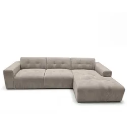 ECKSOFA L Form Corlu Beige 310/165/78 cm – stilvolle kleine Eckcouch Rechts