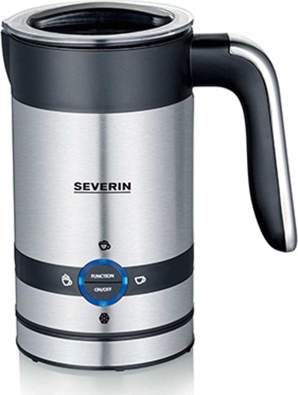 Severin SM 3584 melkschuimer, 200 ml, roestvrij staal/zwart