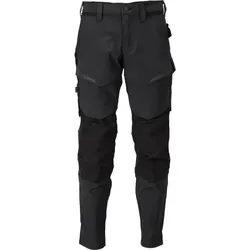 Mascot, Arbeitshose, Bundhose m. Kniet. STRETCH schwarz, Gr.82C66 (XL)