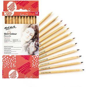 Mont-Marte Buntstifte Skin Colour Pencils, farbig sortiert, 12 Stück