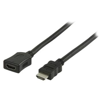 Valueline HDMI prodlužovací kabel černá / Kabel HDMI / 3D/4K / 3 m / Poniklované konektory (3 m) (VLVP34090B30)