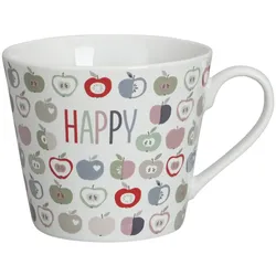 Krasilnikoff Happy Cup, Happy Apples, 9 cm, Ø 10 cm, 400 ml, rose