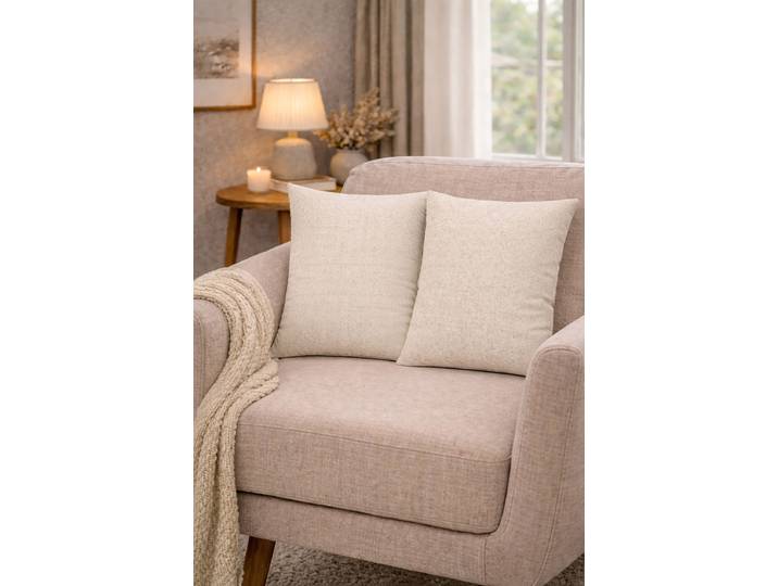 Coussin décoratif Lucio ensemble de 2 Beige/Ecru 40 x 40cm Polyester