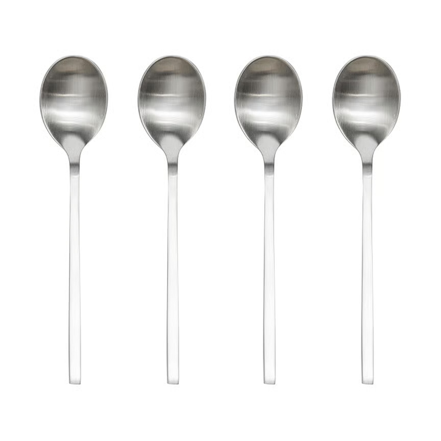 OYOY Yuka lepel 4-pack Brushed Steel
