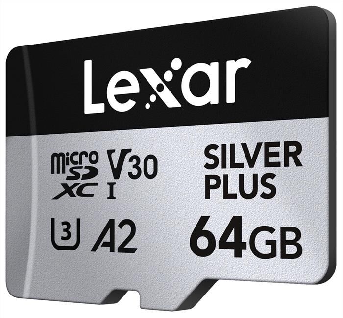 Lexar 64gb Microsdxc Plus Bipack-silver