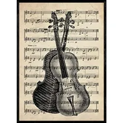 POSTER Noten Für Violine A4 Rahmenlos