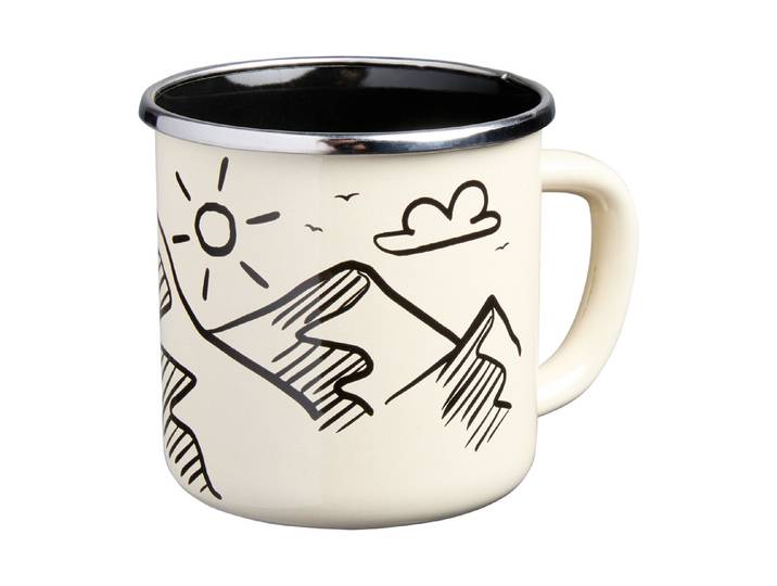 Nouvel Tee- und Kaffee-Mug Ivory Emaille 4 dl