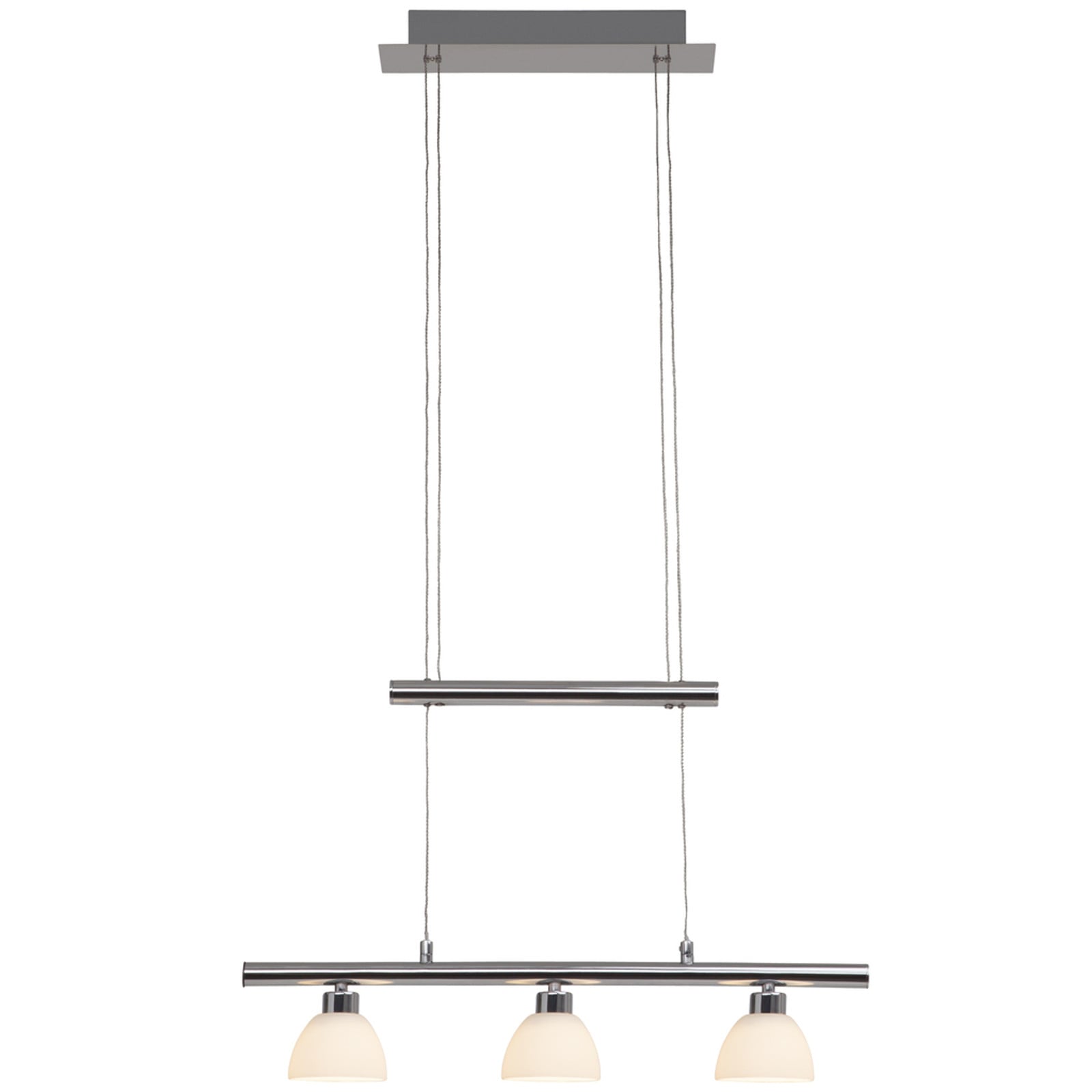 Brilliant LED hanglamp Tonja - Chroom/Wit - 3 lichtpunten - Dimbaar