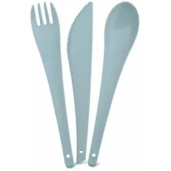 Koziol Rio Besteckset, 3-tlg., Besteck Set, Löffel, Gabel, Messer, Kunststoff, Powder Blue, 3036639