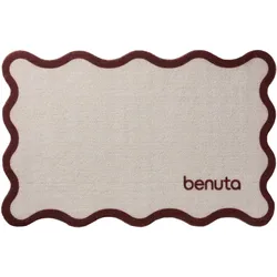 benuta Basic Fußmatte Curl Beige/Braun 50x80 cm - Moderner Kurzflor-Teppich für Wohnzimmer