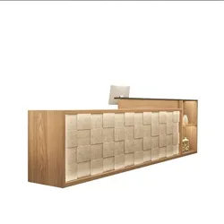 【DXBT160】Bartisch Tresen Theke Empfang Servicebereich Empfangstheke Kassentheke Kasse LED-Bartheke Braun L160*B60*H100CM
