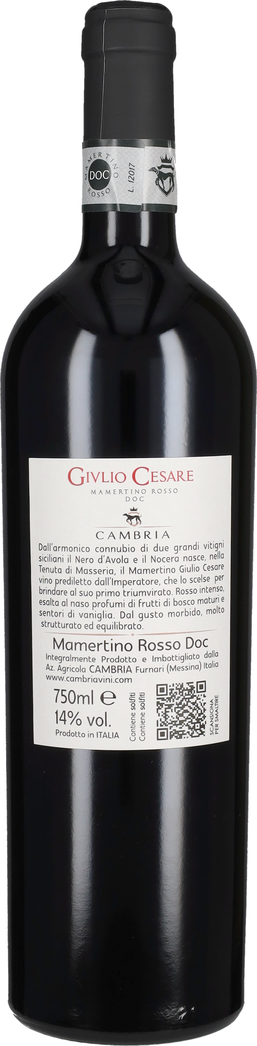 Mamertino Rosso 'Giulio Cesare' Cambria 2019