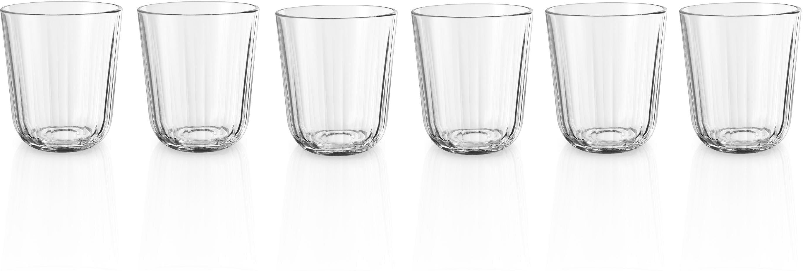 Glas EVA SOLO "Trinkglas Facette", transparent, H:9cm Ø:8cm, Glas, Trinkgefässe, Glas transparent Ø 8cm x 9cm, 270ml, 6 Stk.