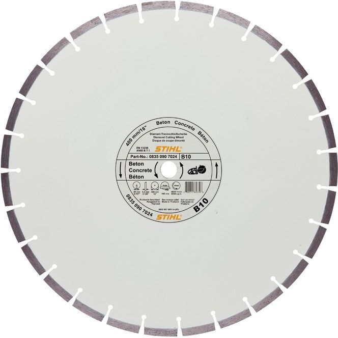 Disque à découper diamanté B10 pour béton 400 x 3,2 mm STIHL 0835-090-7053