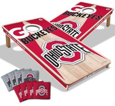 Skip's Garage Ohio State Buckeyes NCAA 2x4 Cornhole Board Set
