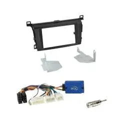 Toyota RAV4 (XA3) ab 04/2013 Einbauset 2-DIN Radioblende +Lenkradadapter ohne...