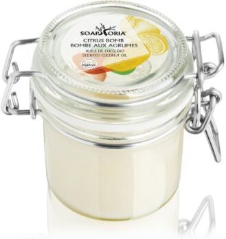 Soaphoria Citrus Bomb Scented Coconut Oil óleo de coco bio para rosto e corpo 125 ml. Citrus Bomb Scented Coconut Oil