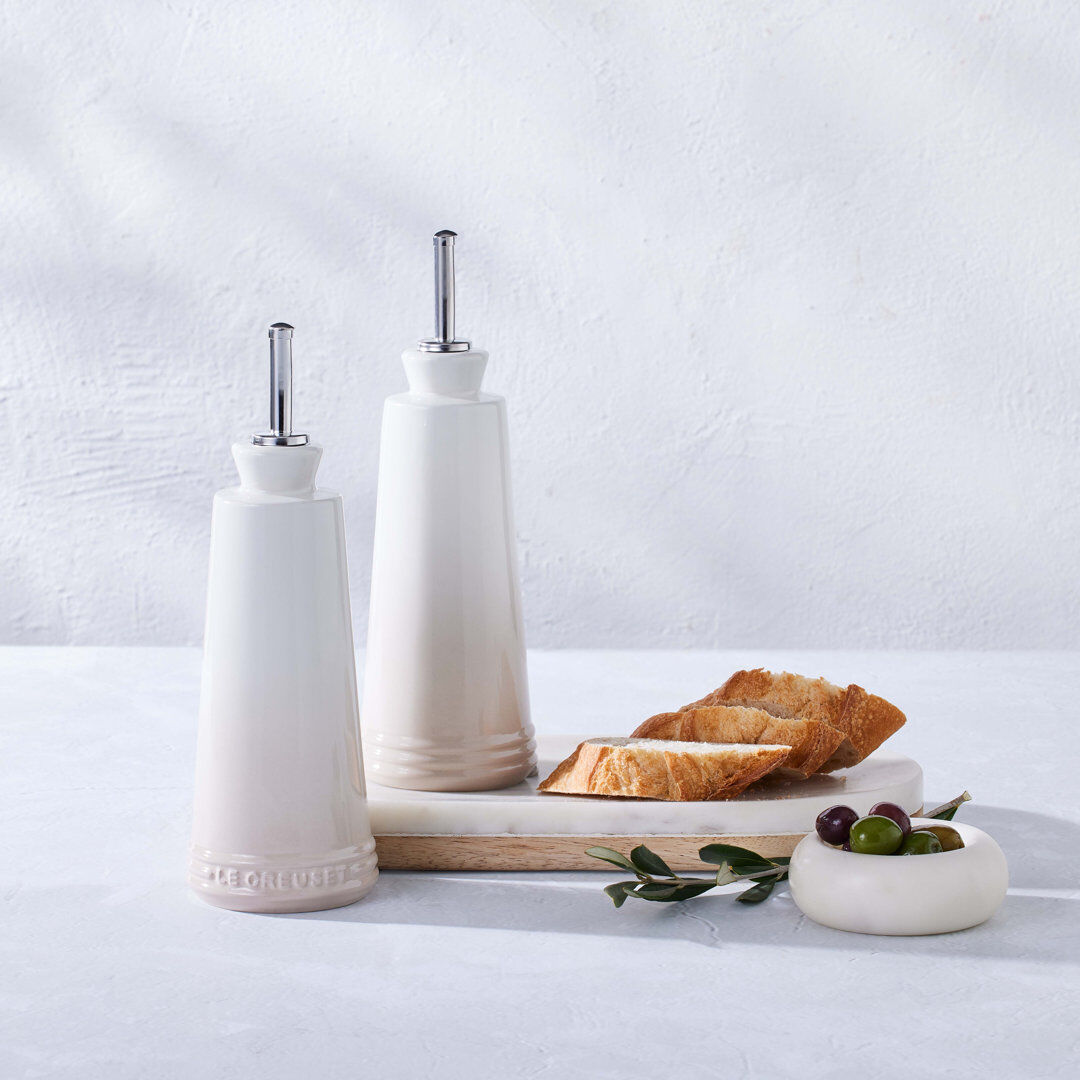 Le Creuset Stoneware Oil & Vinegar Set Meringue 300ml
