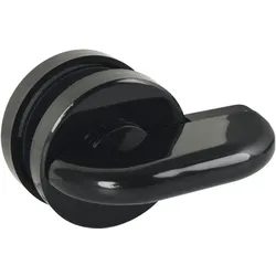 ECO, Türgriff + Türgarnitur, Überwurfriegel WC (Trennwand) mit Notöffnung über Vierkantdorn 8mm schwarz