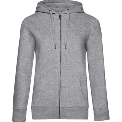 B&C Damen Kapuzen Sweatjacke QUEEN WW03Q heather grey L