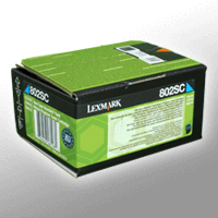 Lexmark Toner 80C2SC0 802SC cyan 80C2SCE