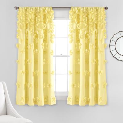 Lush Decor Riley Hand Crafted Window Curtain Single Panel