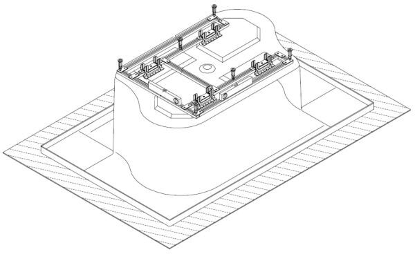 Hoesch Spezial-Untergestell für Badewanne