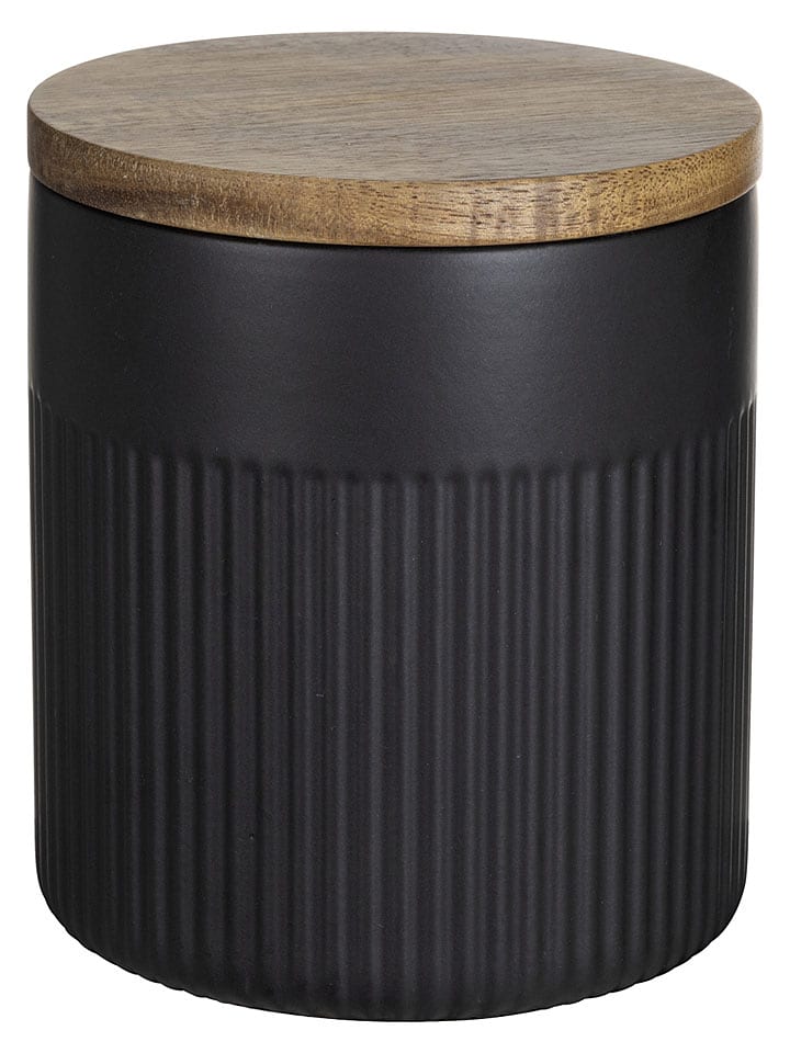 Schöner Wohnen Kollektion Aufbewahrungsdose "Refia" in Schwarz/ Braun - 600 ml - onesize