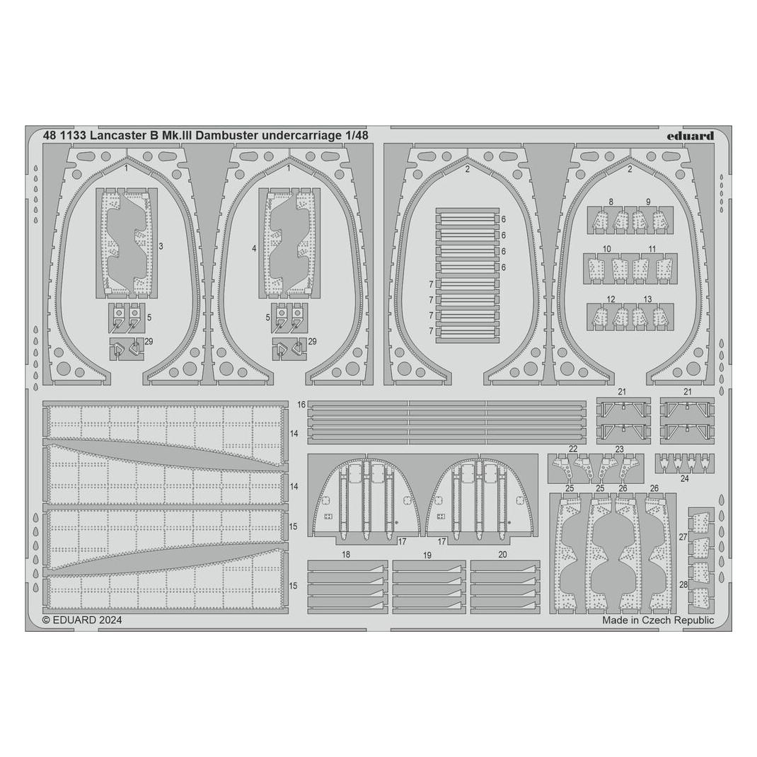 Eduard Lancaster B Mk.III Dambuster undercarriage 1/48 HKM (481133)