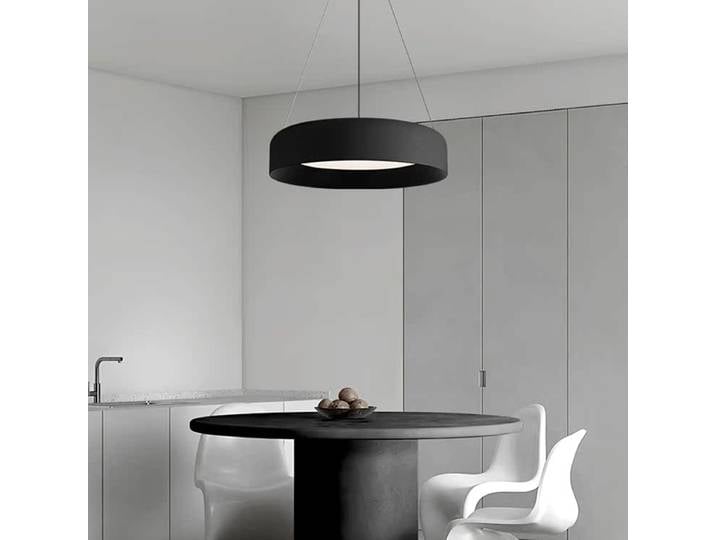 Minimalisme nordique créativité ronde pendentif LED lumières noir salon salle à manger lustre éclairage chambre suspension luminaires