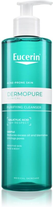 Eucerin DermoPure Clinical Purifying Cleanser deep cleansing gel for oily acne-prone skin 400 ml